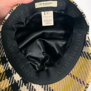 Burberry Yellow Black Cream Plaid Hat